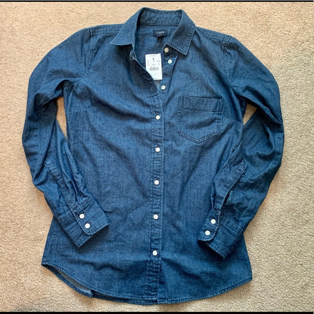 J.Crew long sleeve chambray button up shirt